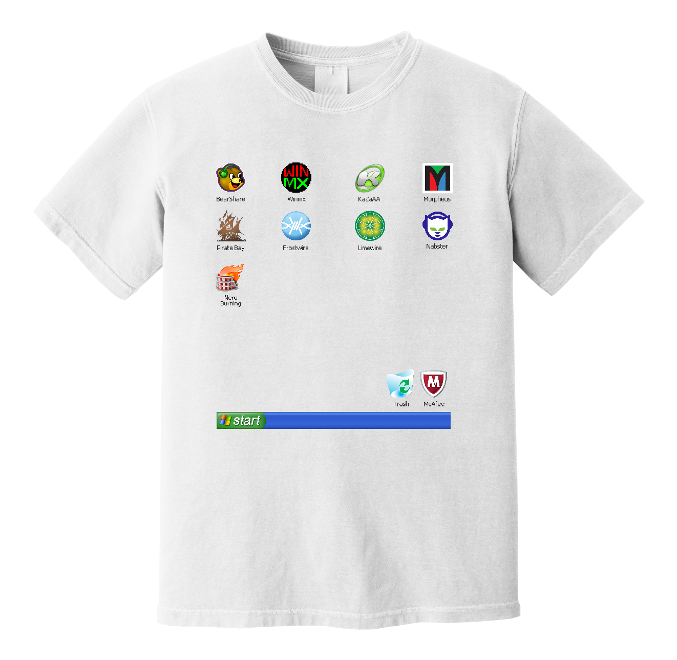 Millennial Desktop White T-Shirt