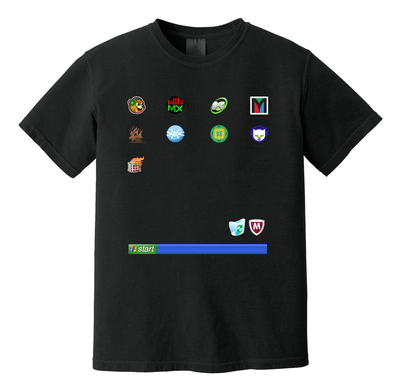 Millennial Desktop Black T-Shirt